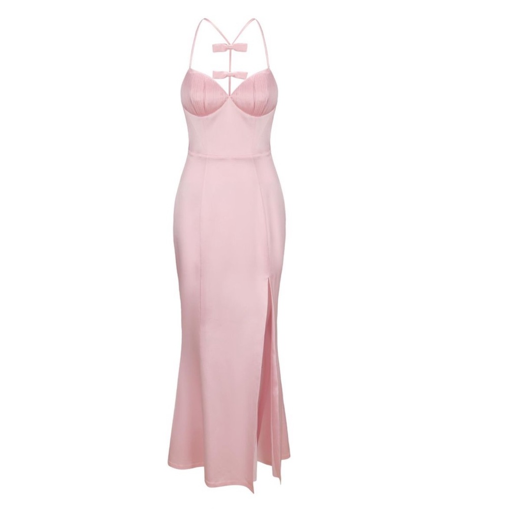 Nana Jacqueline - Angelique Bow Dress (Pink) Size large - NWT - Picture 2 of 9